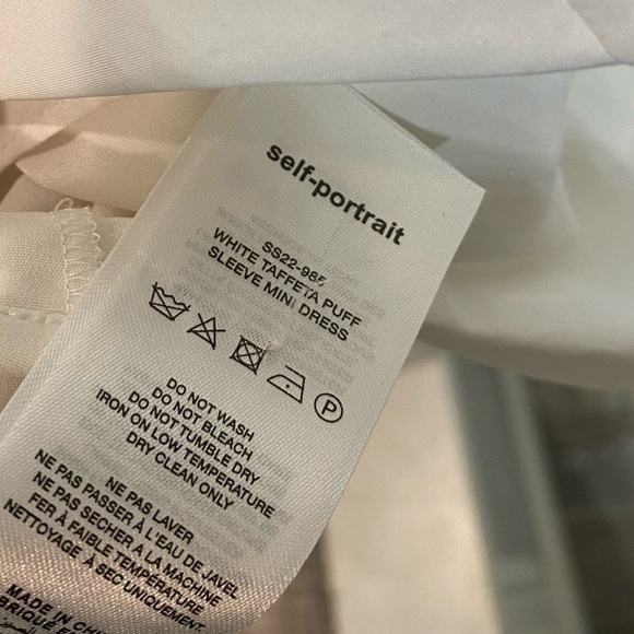 Self Portrait Pleated Taffeta white Mini Dress - Picture 5 of 8